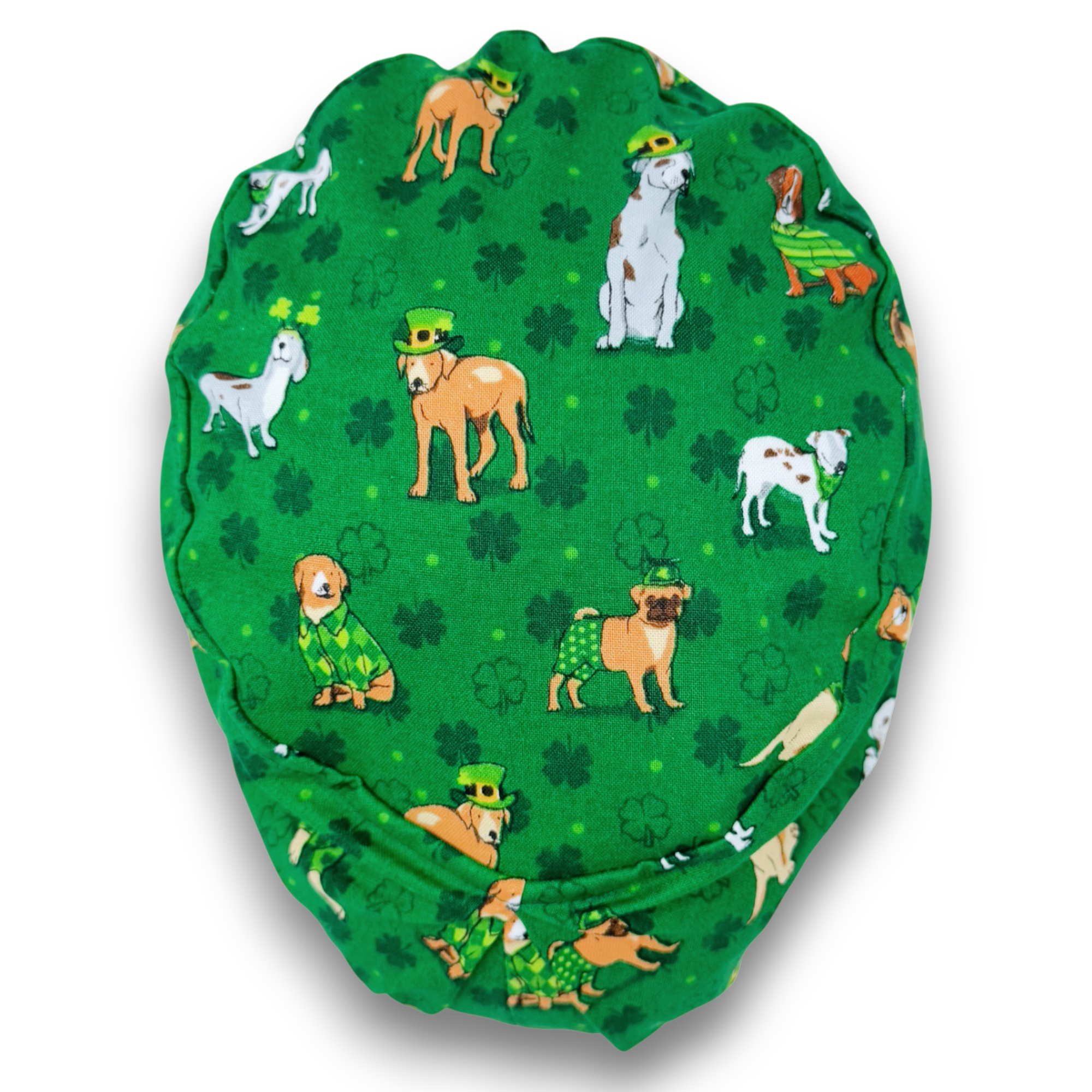 St. Patrick’s Day Euro Scrub Cap for Women with Satin Lined Option by Paradise Caps.
