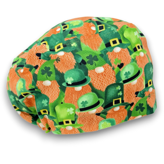 St. Patrick’s Day Euro Scrub Cap for Women with Satin Lined Option by Paradise Caps.