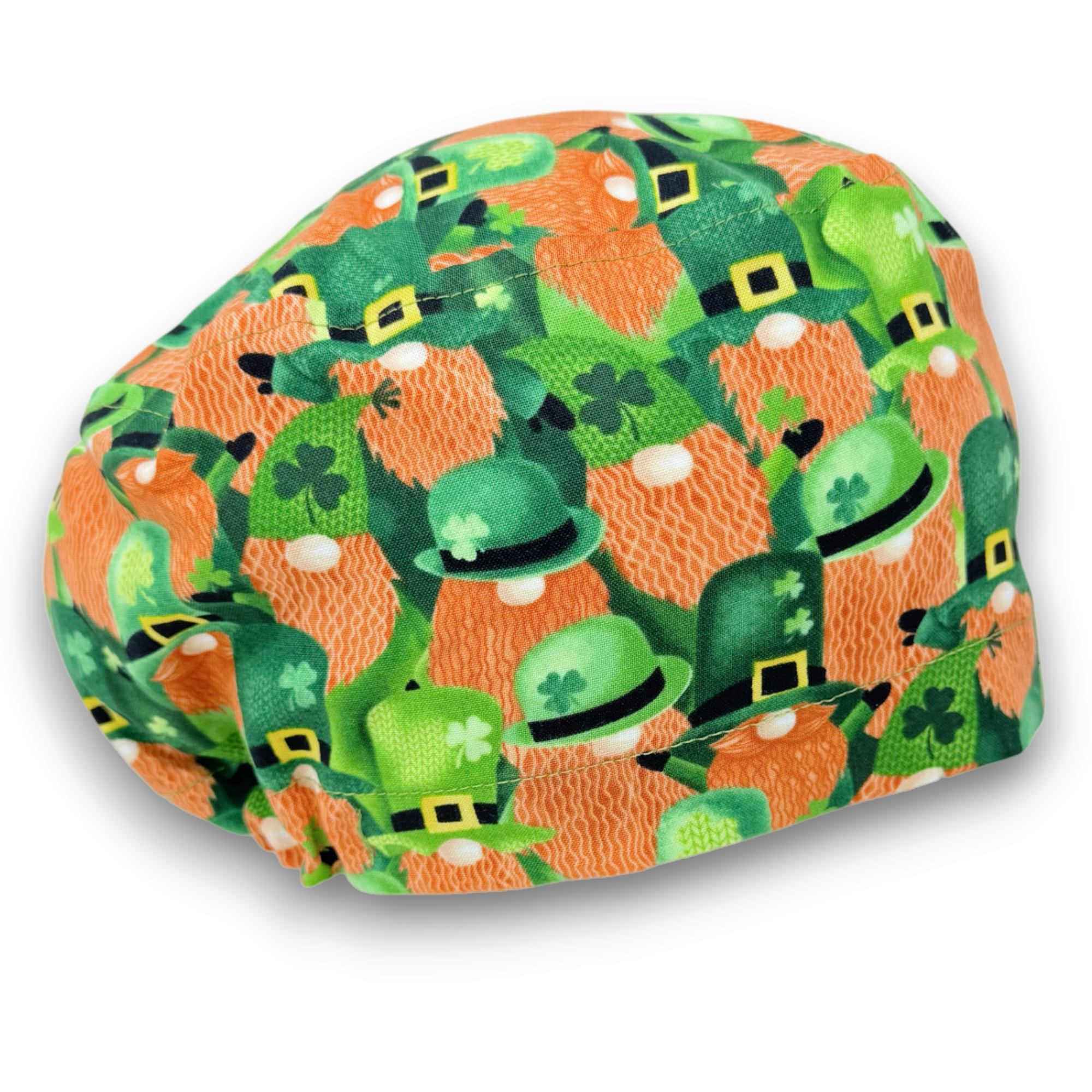 St. Patrick’s Day Euro Scrub Cap for Women with Satin Lined Option by Paradise Caps.