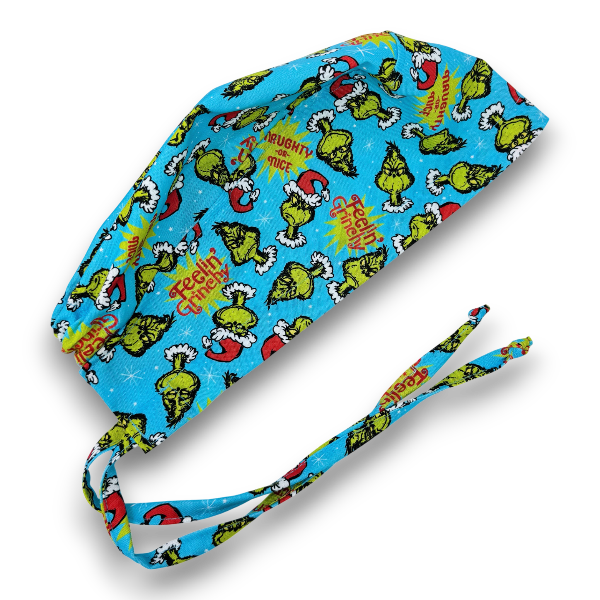 Christmas Skull tie-back style surgical scrub cap for men by Paradise Caps.