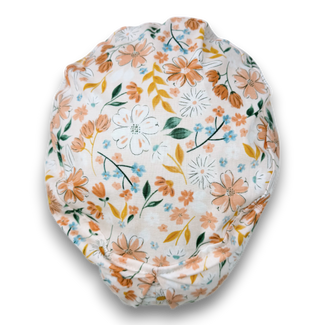 Floral Euro Scrub Cap for Women with Satin Lined Option by Paradise Caps.