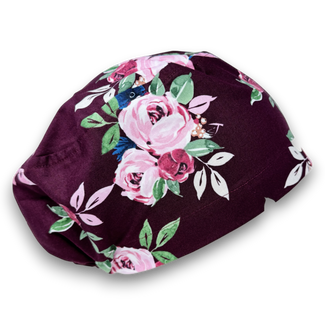 Berry rose Euro Scrub Cap for Women with Satin Lined Option by Paradise Caps.