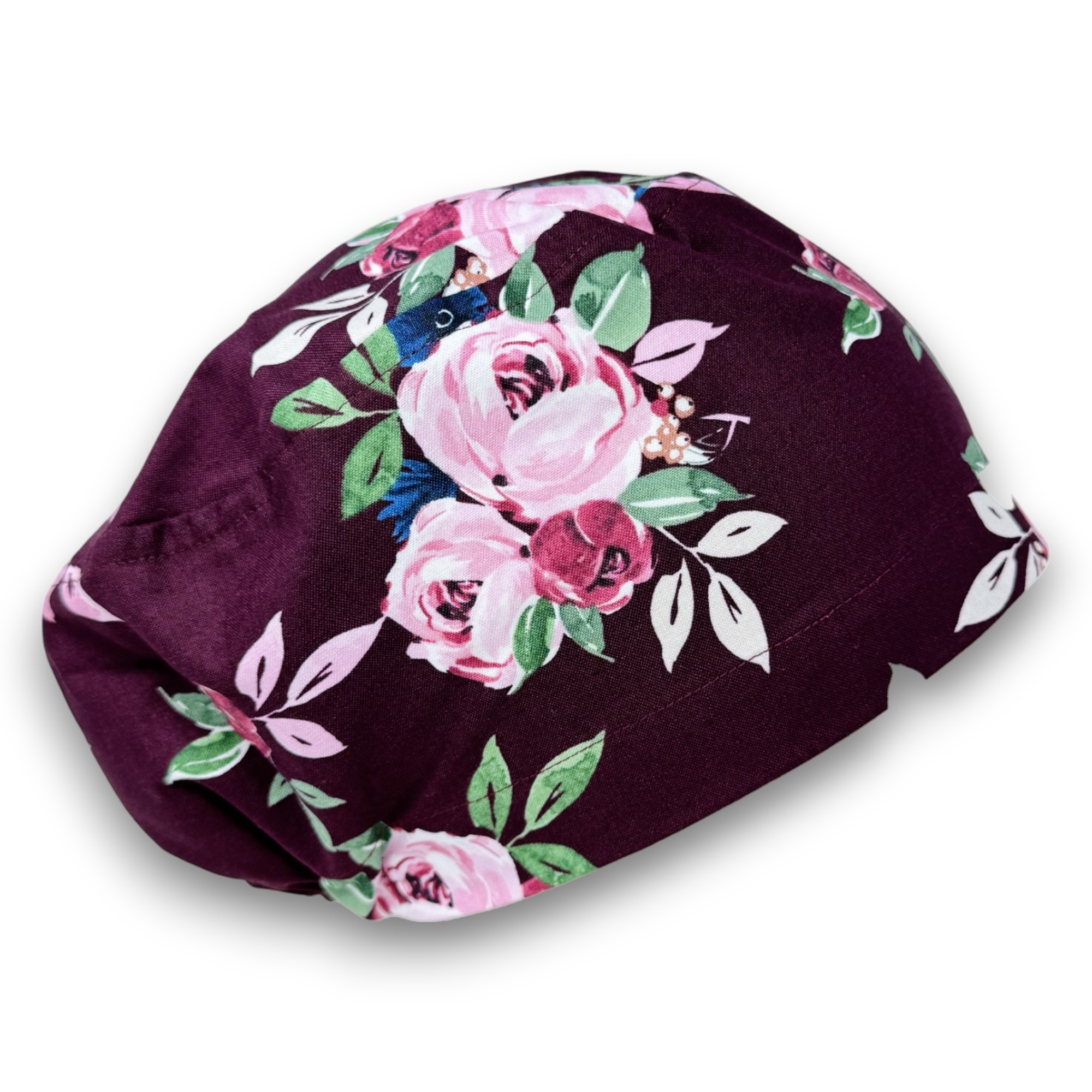 Berry rose Euro Scrub Cap for Women with Satin Lined Option by Paradise Caps.