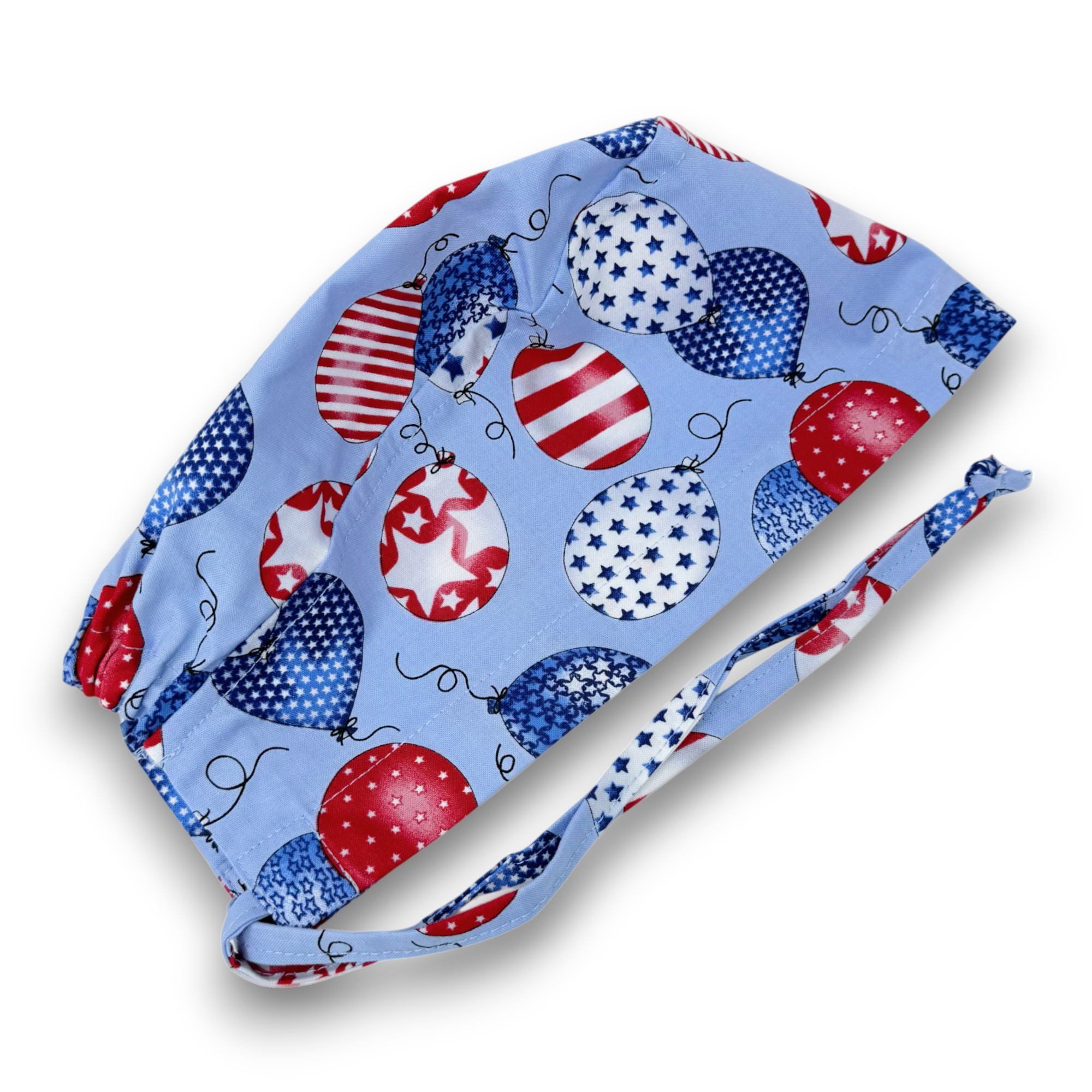 Balloon Skull tie-back style surgical scrub cap for men by Paradise Caps.