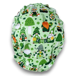 Luck Gnomes Euro Scrub Cap for Women with Satin Lined Option by Paradise Caps.