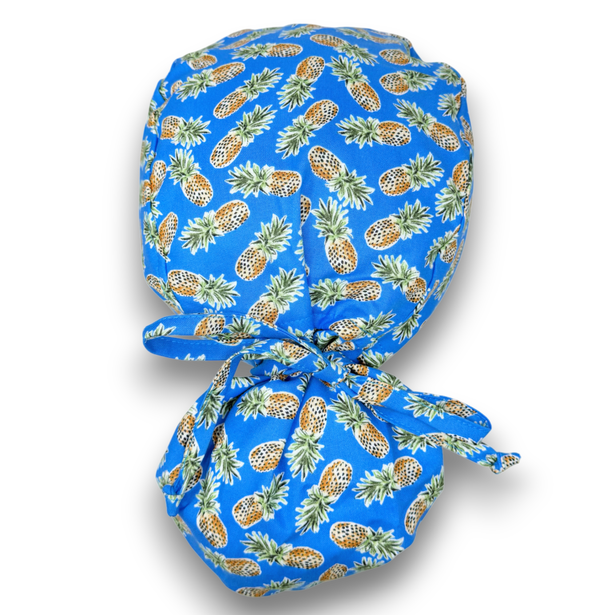 Pineapple Ponytail scrub cap for women with satin lined option by Paradise Caps.