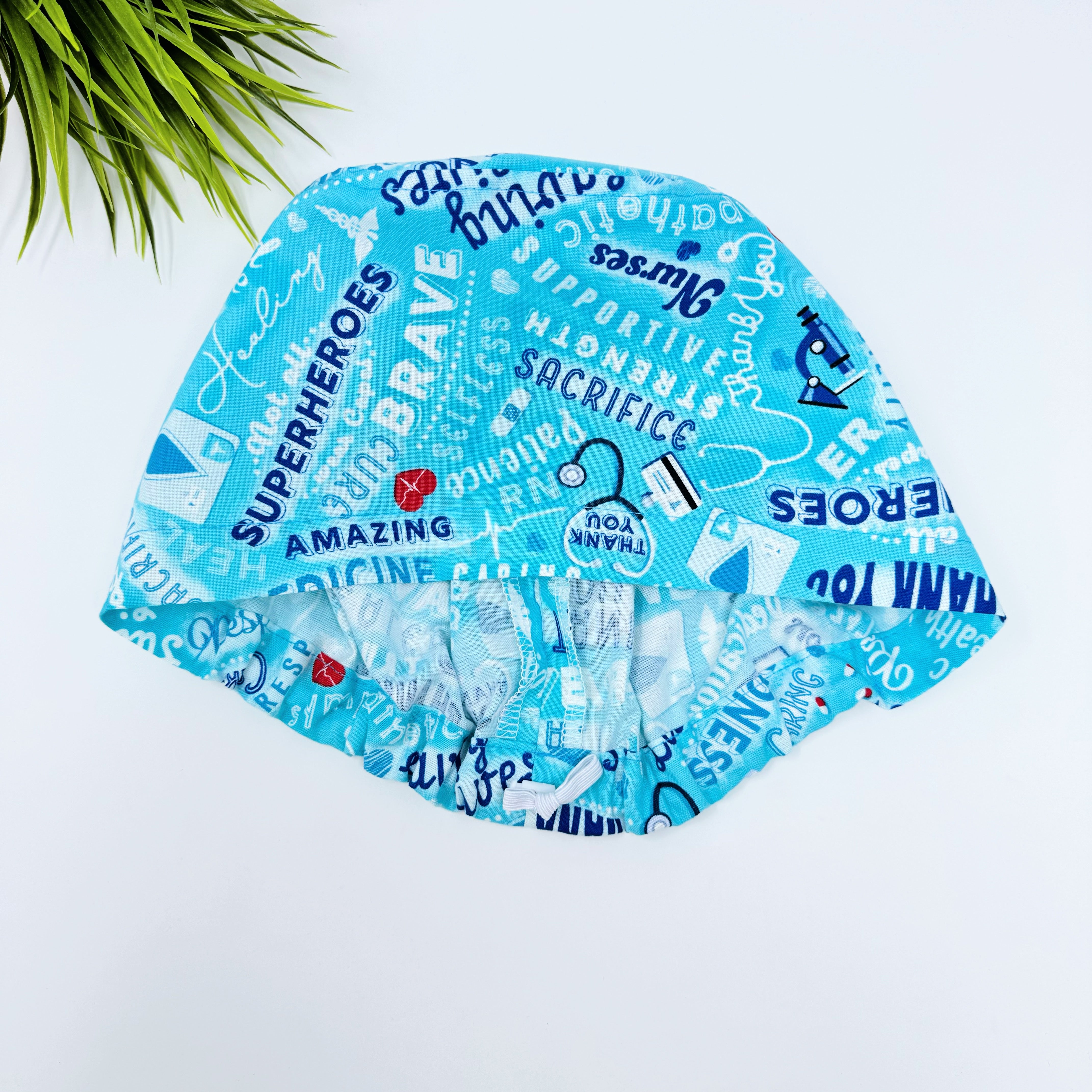 Medical Heroes Euro Scrub Cap for Women with Satin Lined Option by Paradise Caps.