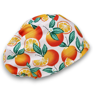 Orange Euro Scrub Cap for Women with Satin Lined Option by Paradise Caps.