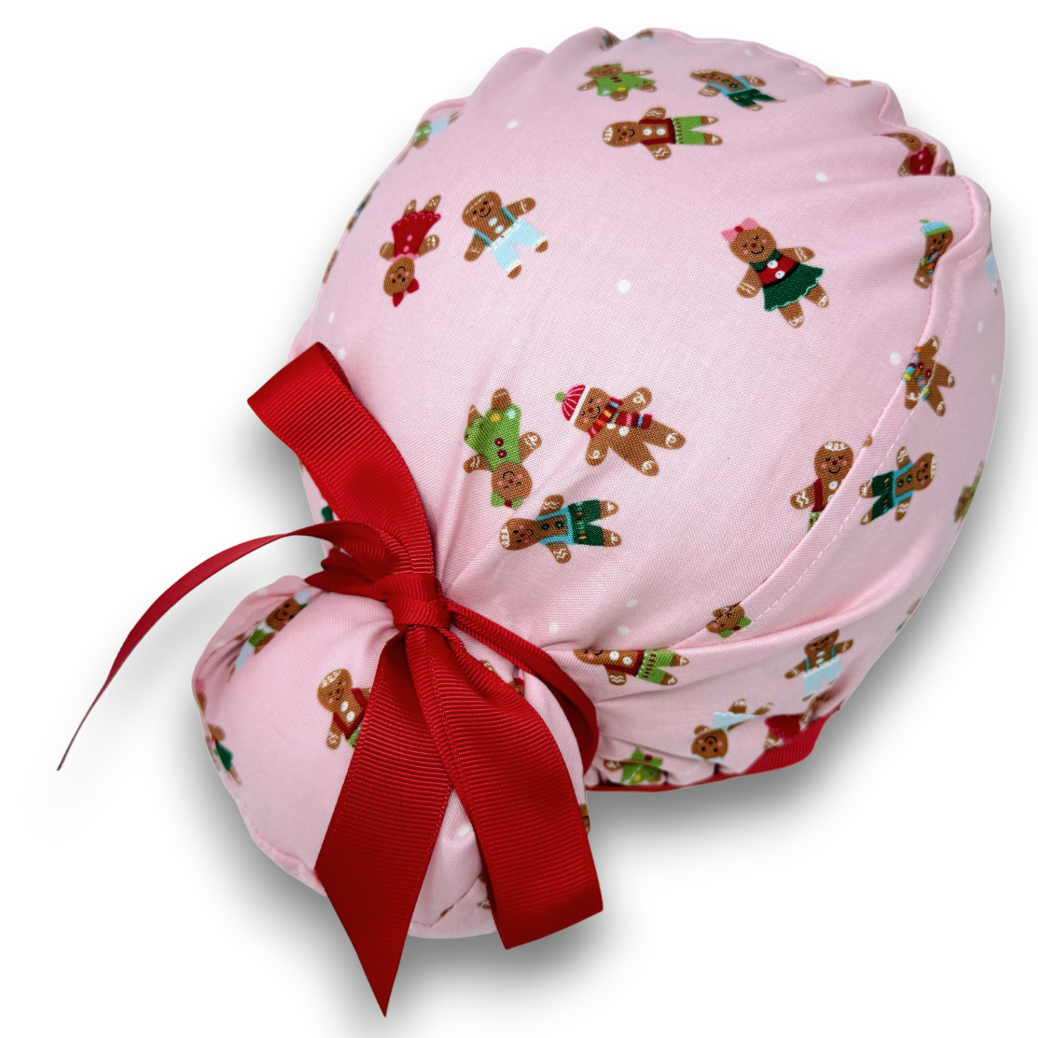 Gingerbread Euro scrub cap with ties for Women by Paradise Caps. Euro PLUS style.