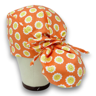 Sun Ponytail scrub cap for women with satin lined option by Paradise Caps.