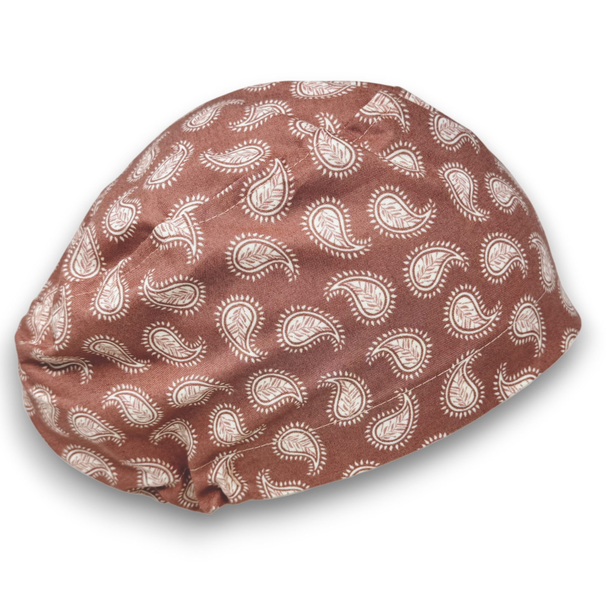Paisley Print Euro Scrub Cap for Women with Satin Lined Option by Paradise Caps.
