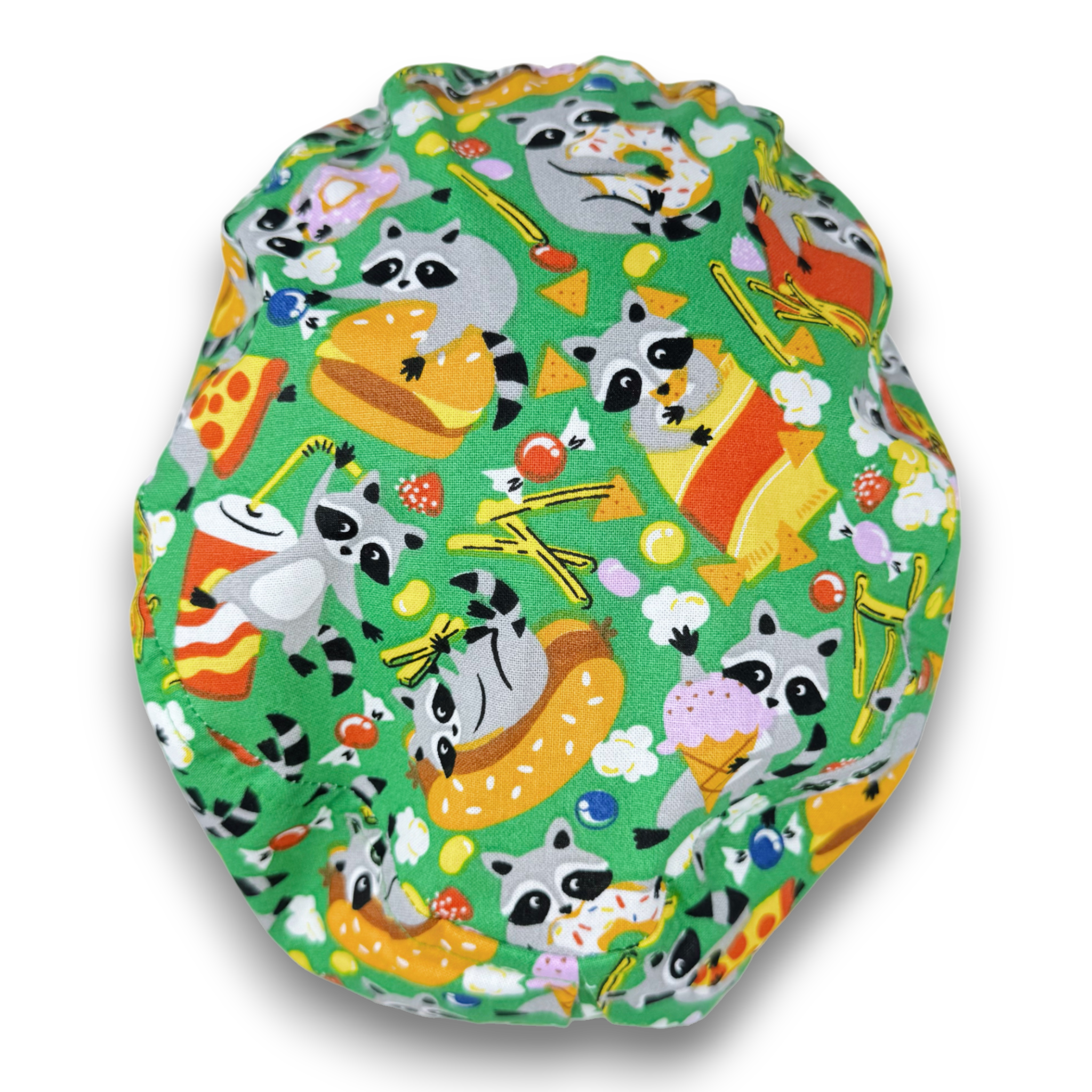 Raccoon Euro Scrub Cap for Women with Satin Lined Option by Paradise Caps.