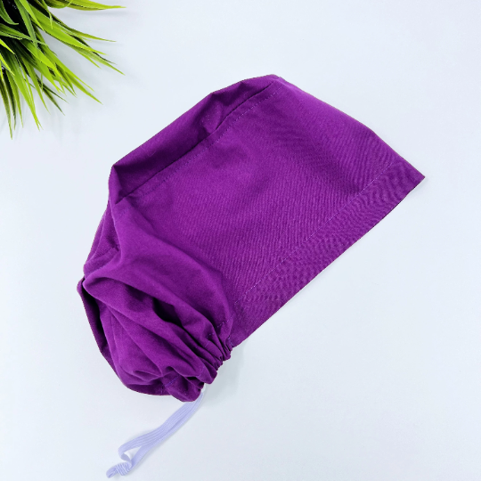 Violet Euro Scrub Cap for Women with Satin Lined Option by Paradise Caps.
