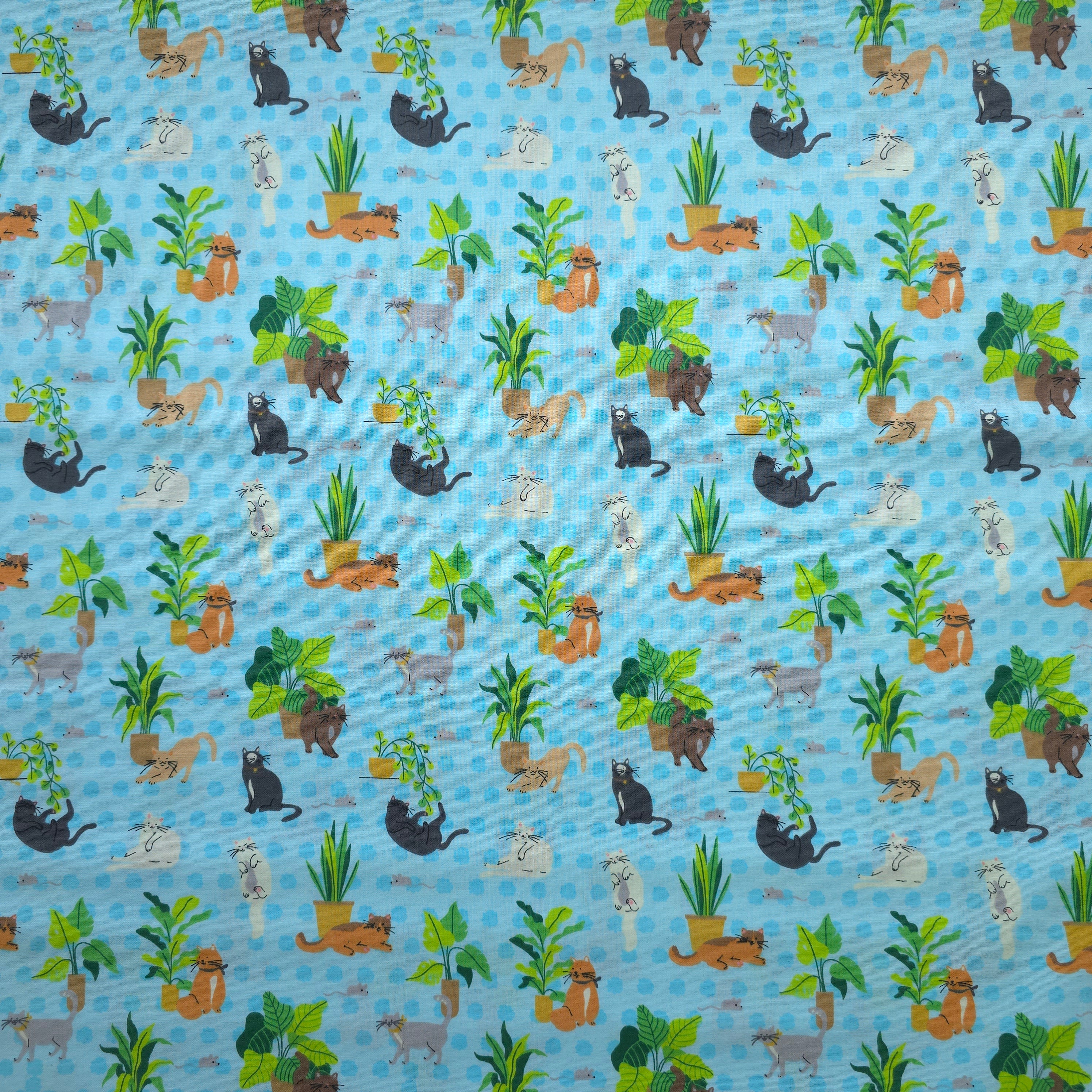 Early Access | Cozy Cats & Plants Scrub Cap | Euro, Ponytail, Surgical