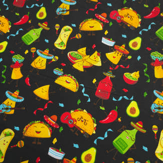 Early Access | Fiesta Tacos Scrub Cap | Mexican Food Print | Euro, Ponytail, Surgical