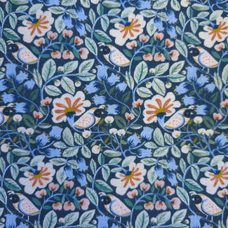 Early Access | Midnight Garden with Birds Scrub Cap | Euro, Ponytail, Surgical