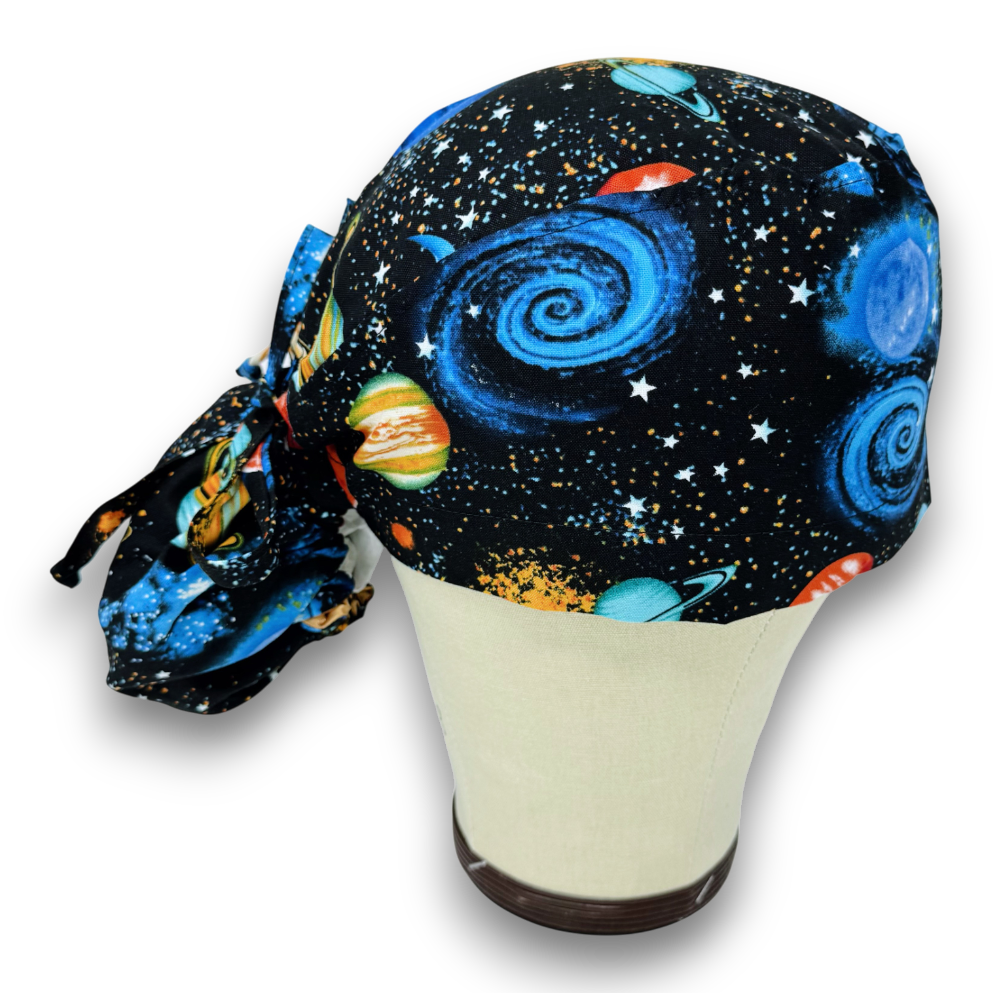 Celestial Ponytail scrub cap for women with satin lined option by Paradise Caps.