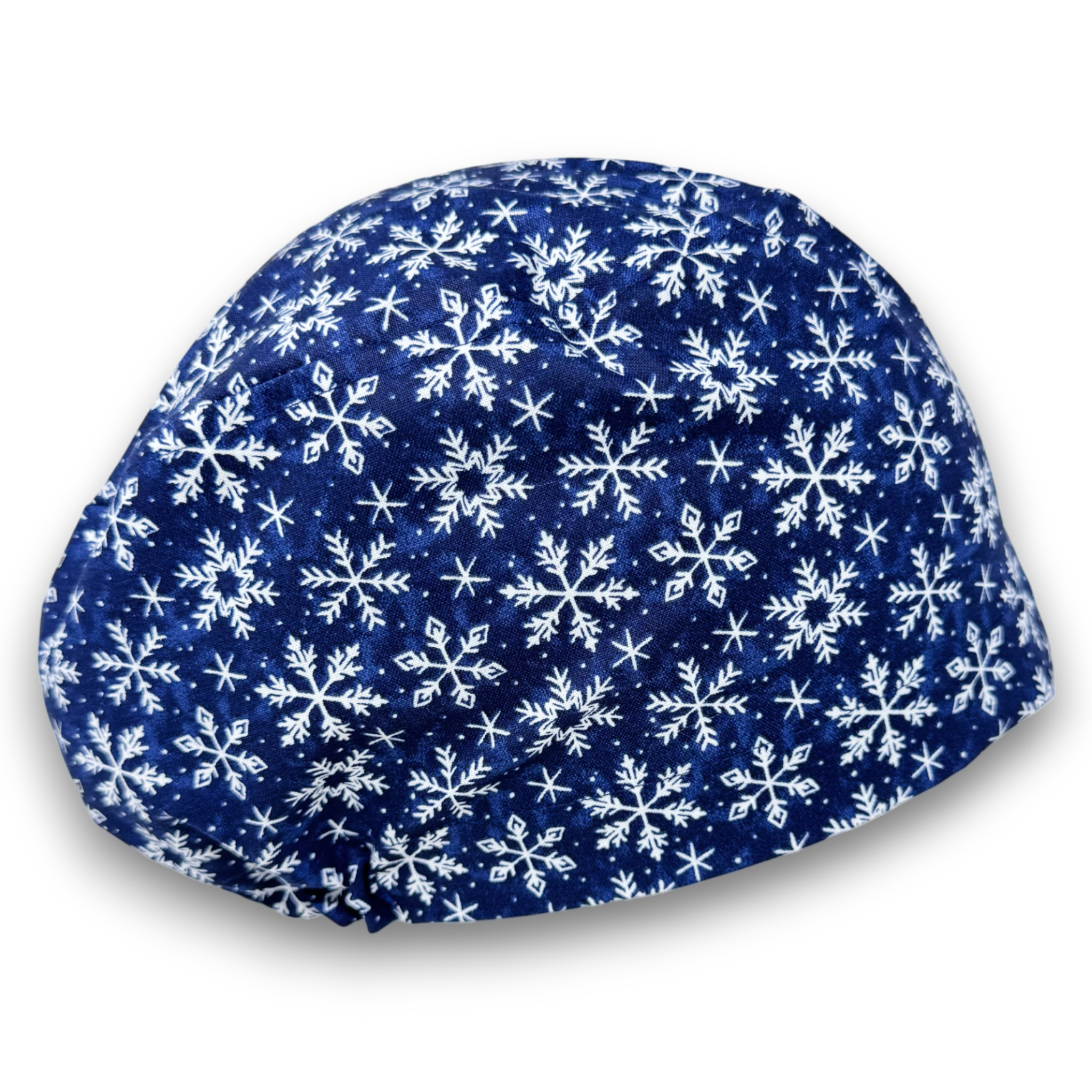 Snowflakes Euro Scrub Cap for Women with Satin Lined Option by Paradise Caps.