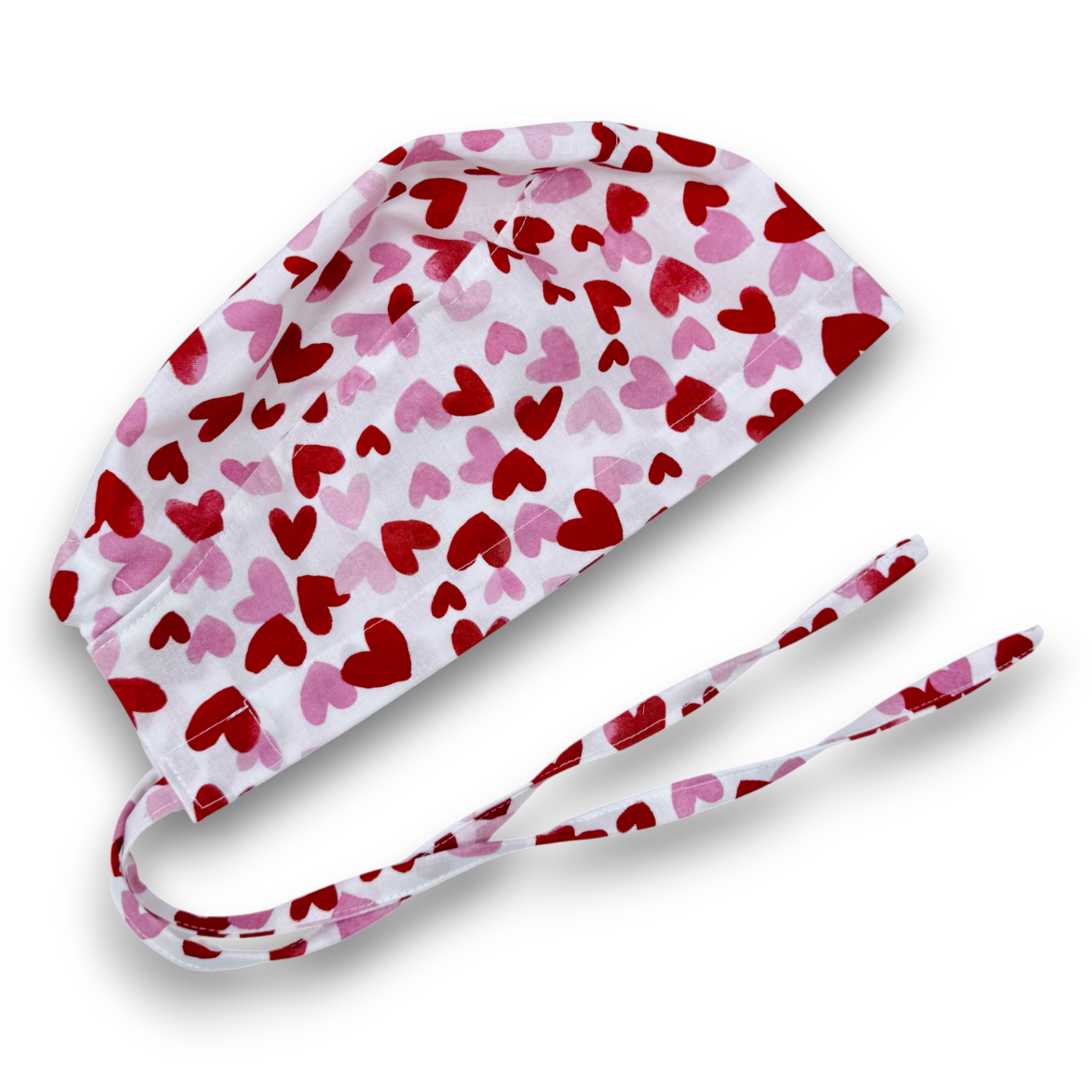 Valentine's day Skull tie-back style surgical scrub cap for men by Paradise Caps.