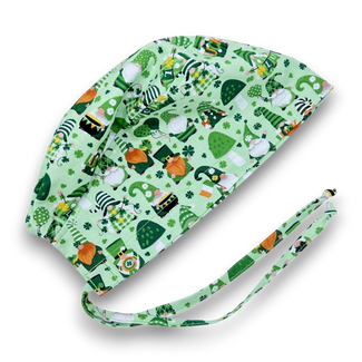 Luck gnomes Skull tie-back style surgical scrub cap for men by Paradise Caps.