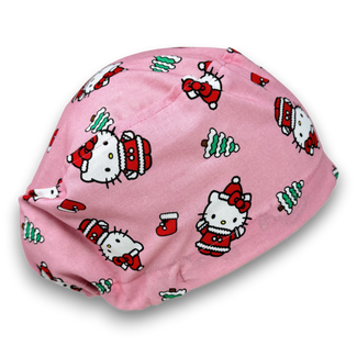 Christmas Euro Scrub Cap for Women with Satin Lined Option by Paradise Caps.