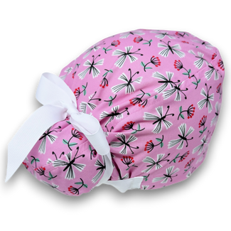 Charmingly Cheerful Euro scrub cap with ties for Women by Paradise Caps. Euro PLUS style.