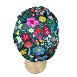 Mushroom Euro Scrub Cap for Women with Satin Lined Option by Paradise Caps.