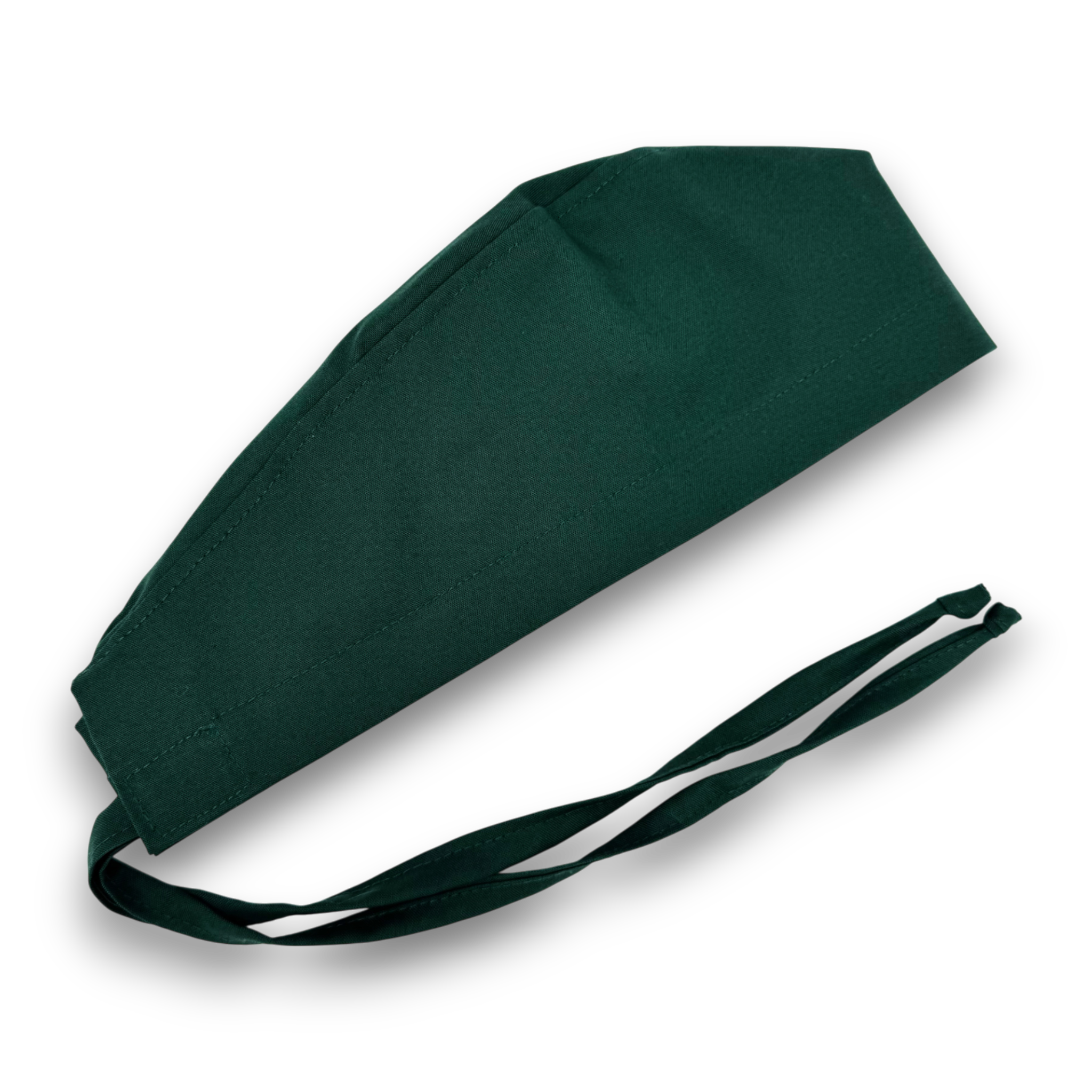 Forest green Skull tie-back style surgical scrub cap for men by Paradise Caps.