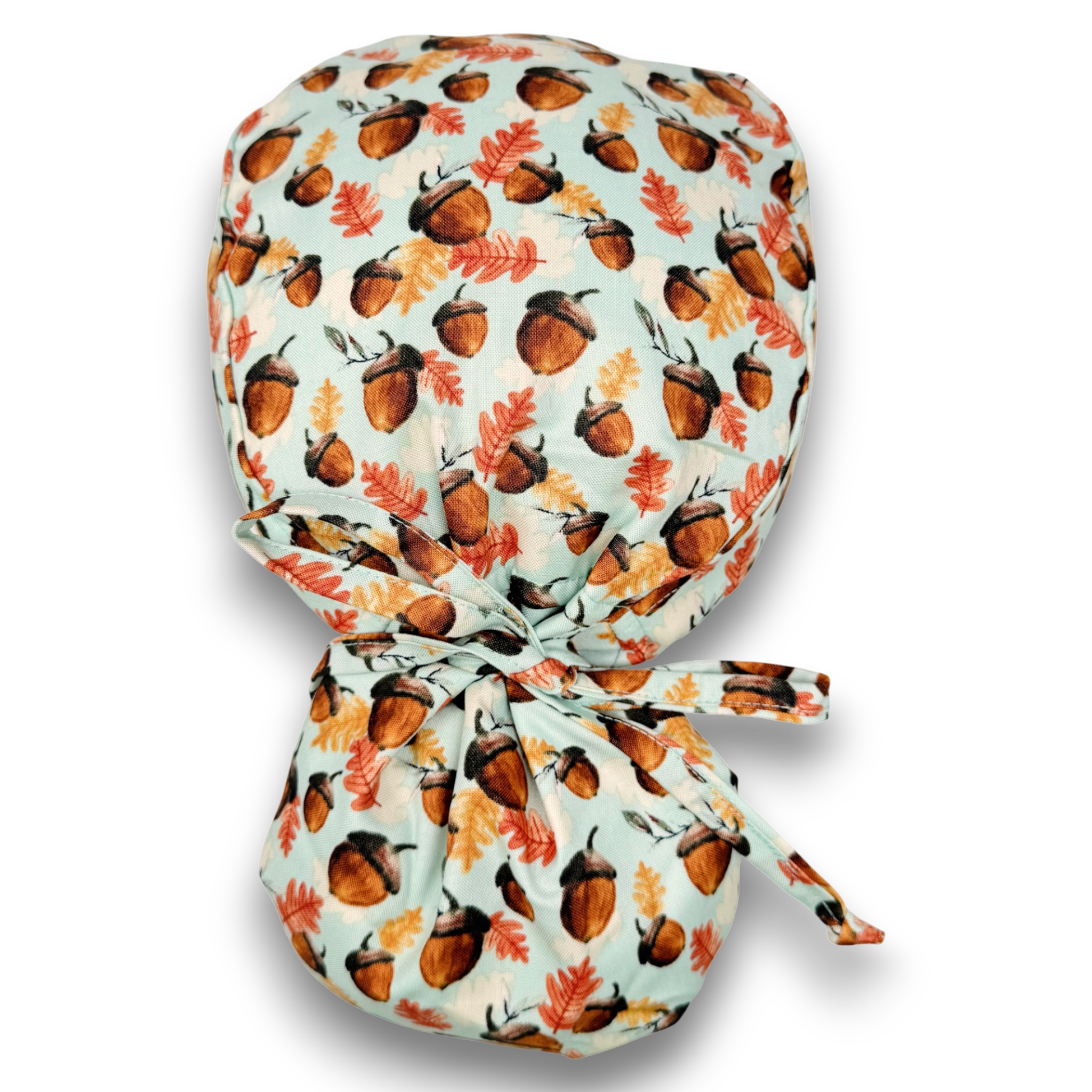 Acorn Ponytail scrub cap for women with satin lined option by Paradise Caps.