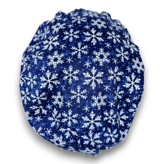 Snowflakes Euro Scrub Cap for Women with Satin Lined Option by Paradise Caps.