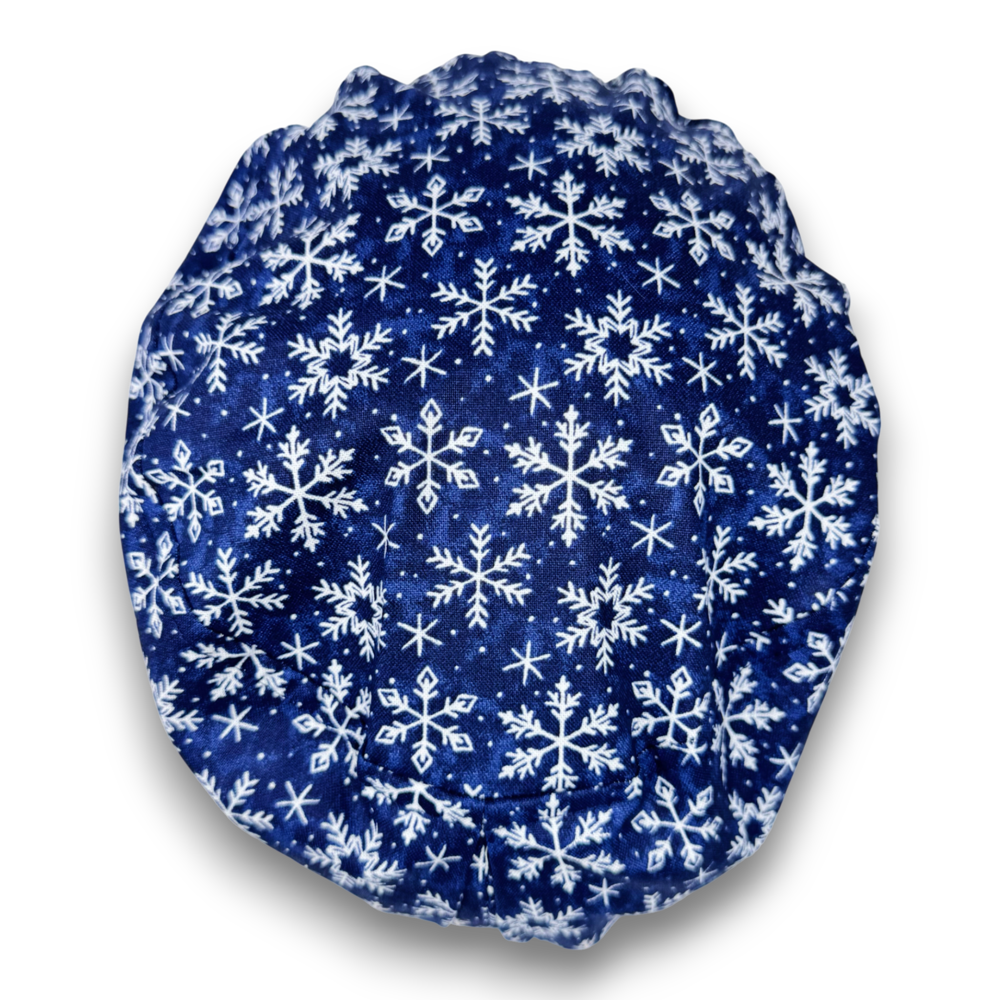 Snowflakes Euro Scrub Cap for Women with Satin Lined Option by Paradise Caps.