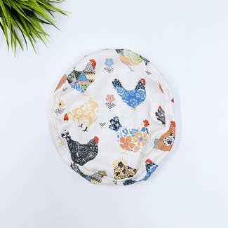 Chickens Euro Scrub Cap for Women with Satin Lined Option by Paradise Caps.