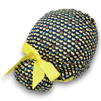 Bird Euro scrub cap with ties for Women by Paradise Caps. Euro PLUS style.