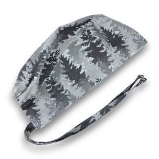 Forest Men's Skull tie-back style surgical scrub cap by Paradise Caps.