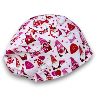 Valentine's day Euro Scrub Cap for Women with Satin Lined Option by Paradise Caps.