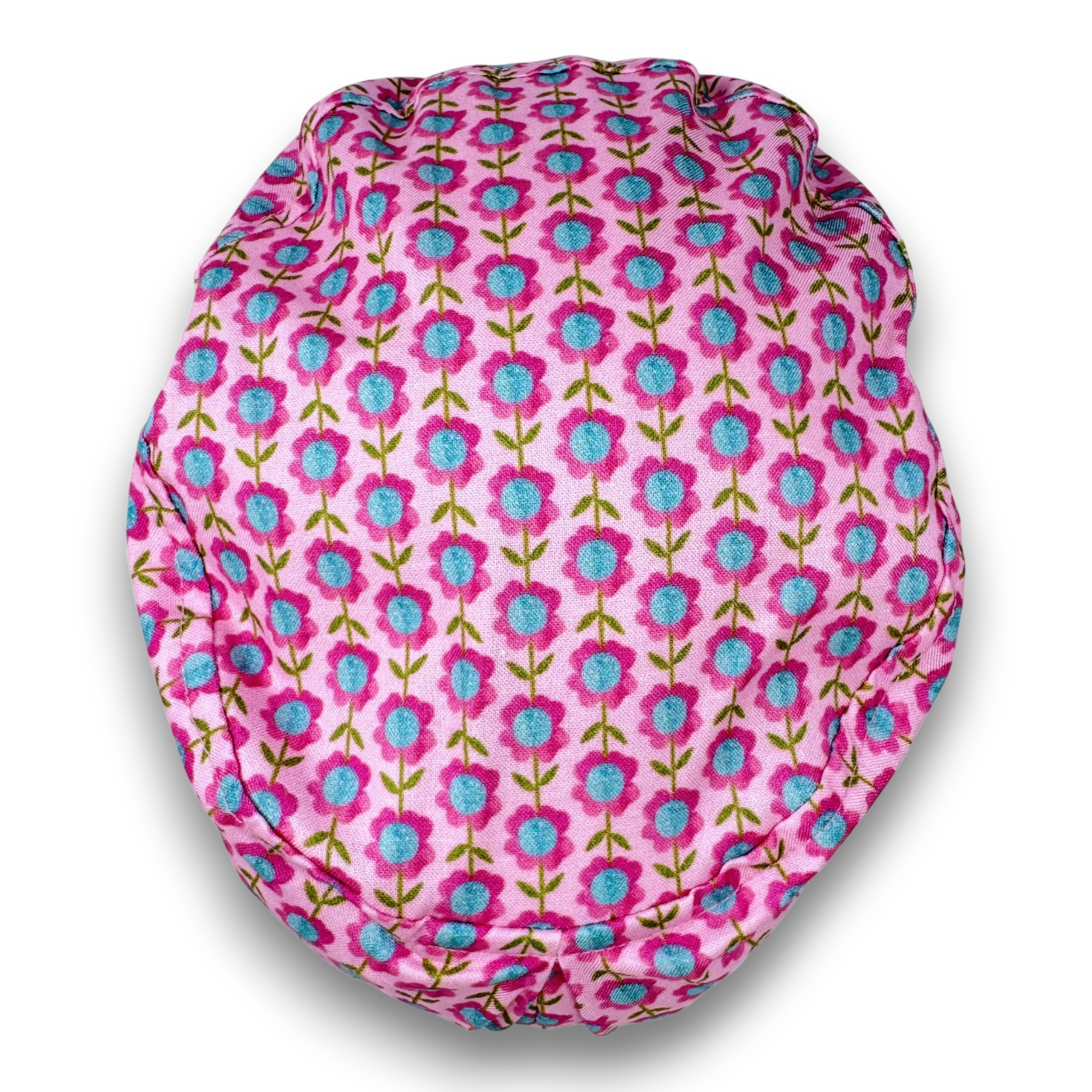 Floral Euro Scrub Cap for Women with Satin Lined Option by Paradise Caps.