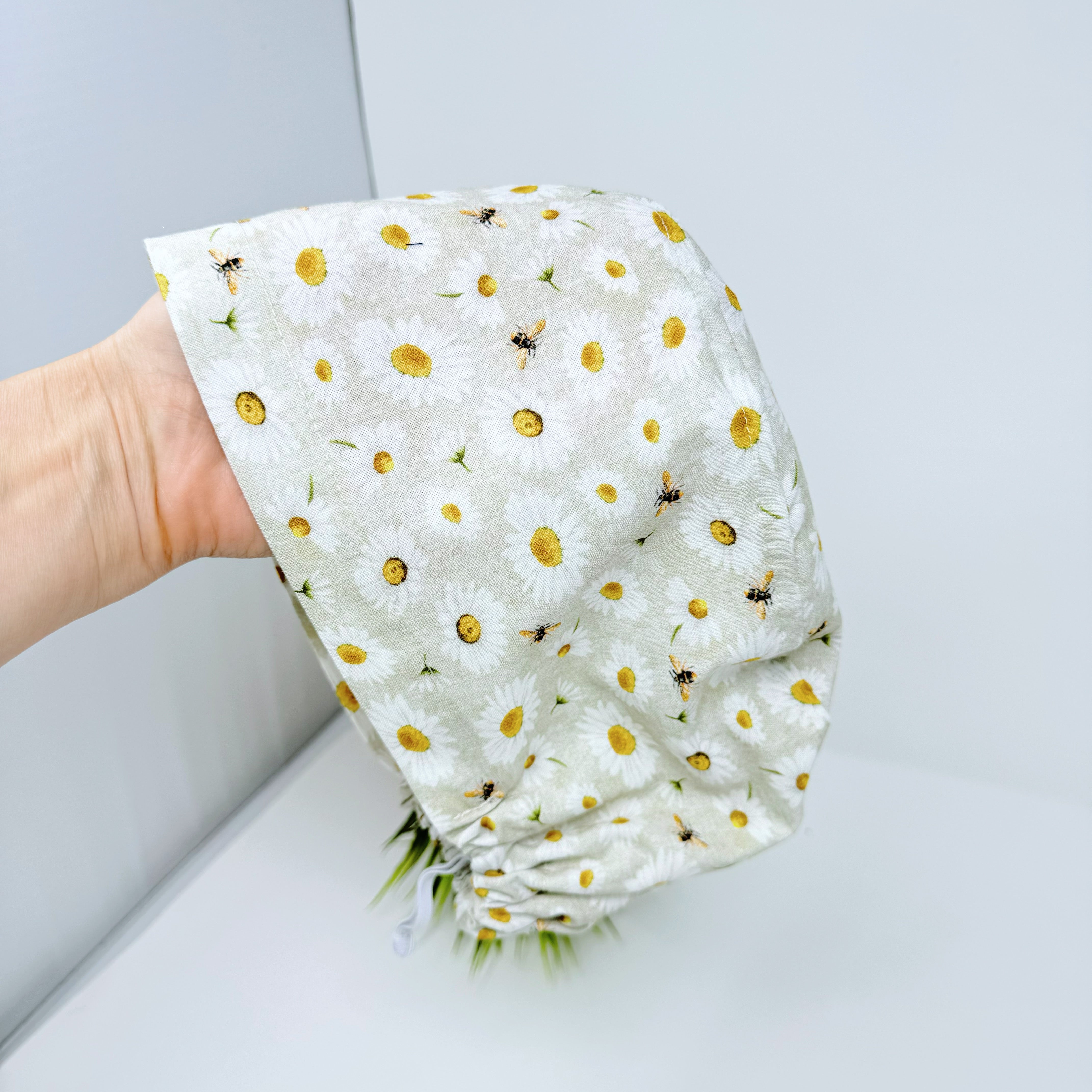 Bee And Daisy Euro Scrub Cap for Women with Satin Lined Option by Paradise Caps.