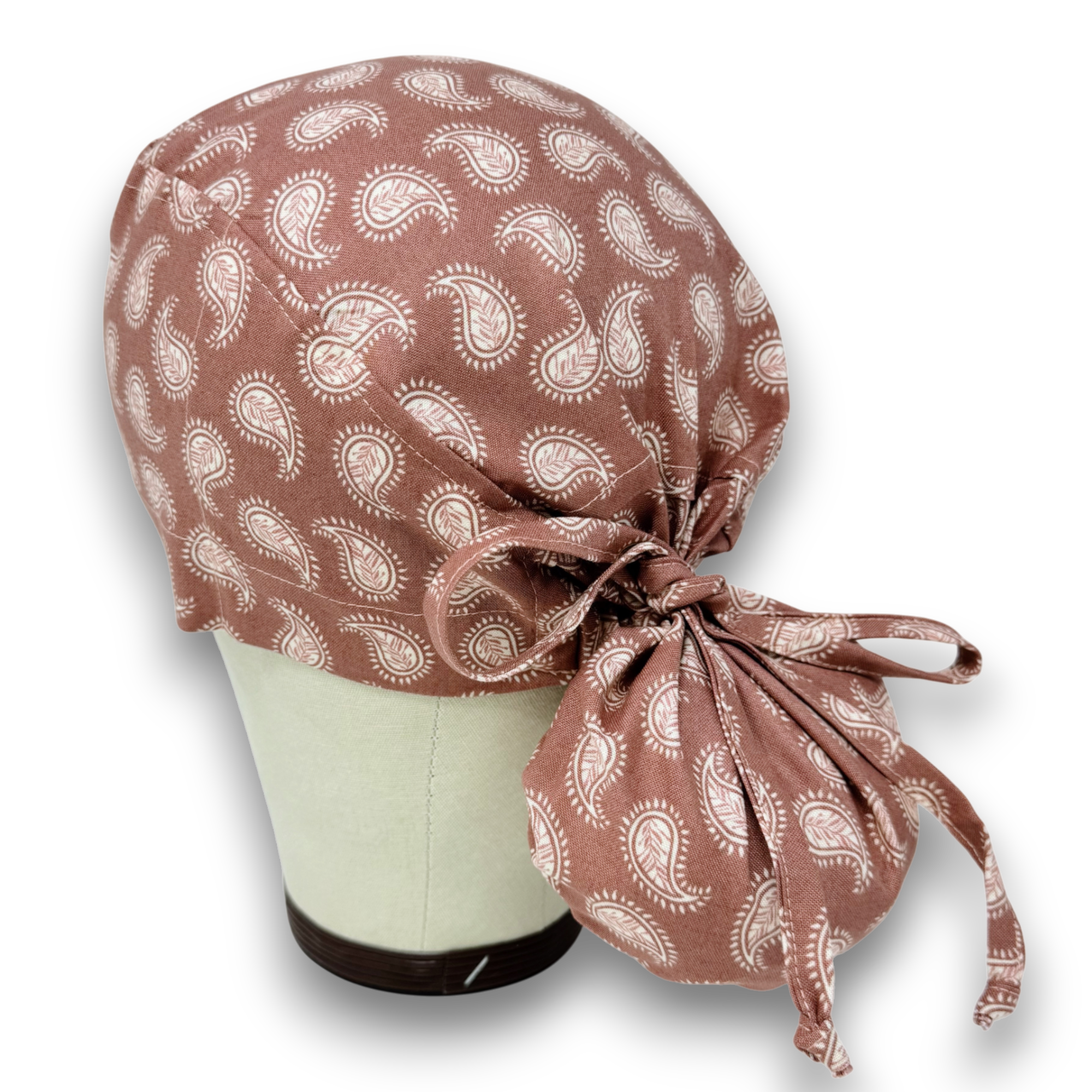 Fall Ponytail scrub cap for women with satin lined option by Paradise Caps.