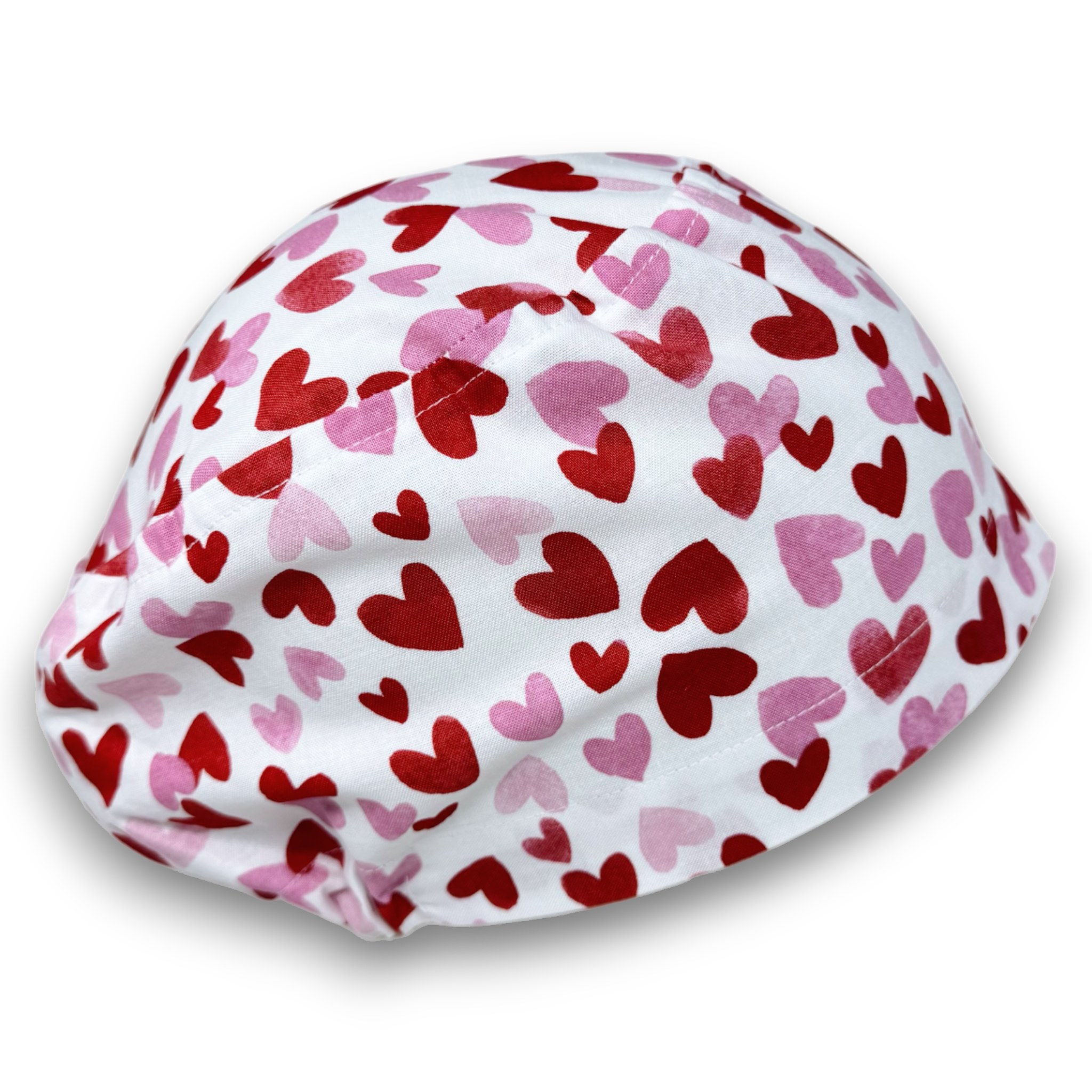 Valentine's day Euro Scrub Cap for Women with Satin Lined Option by Paradise Caps.