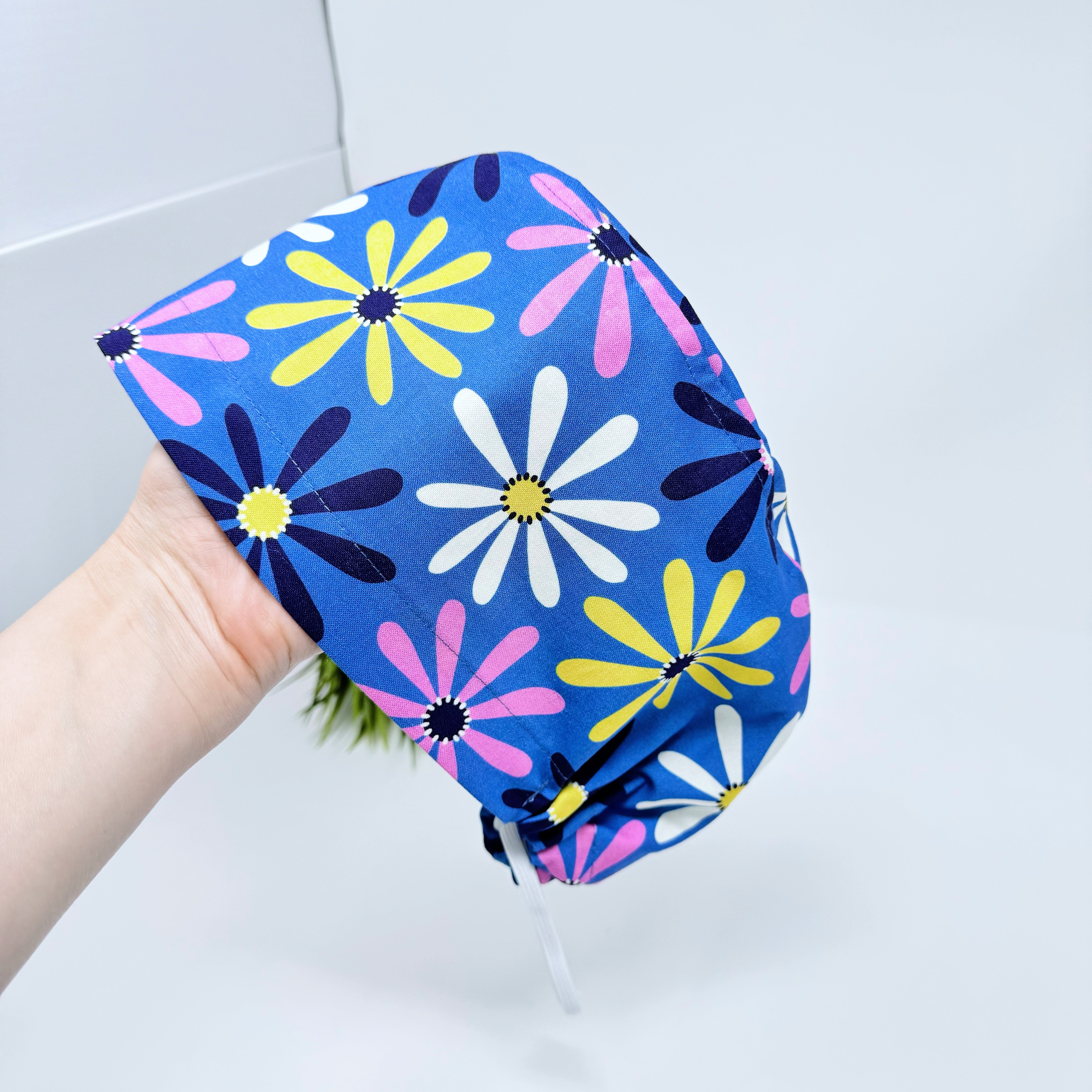 Daisy Dream Euro Scrub Cap for Women with Satin Lined Option by Paradise Caps.