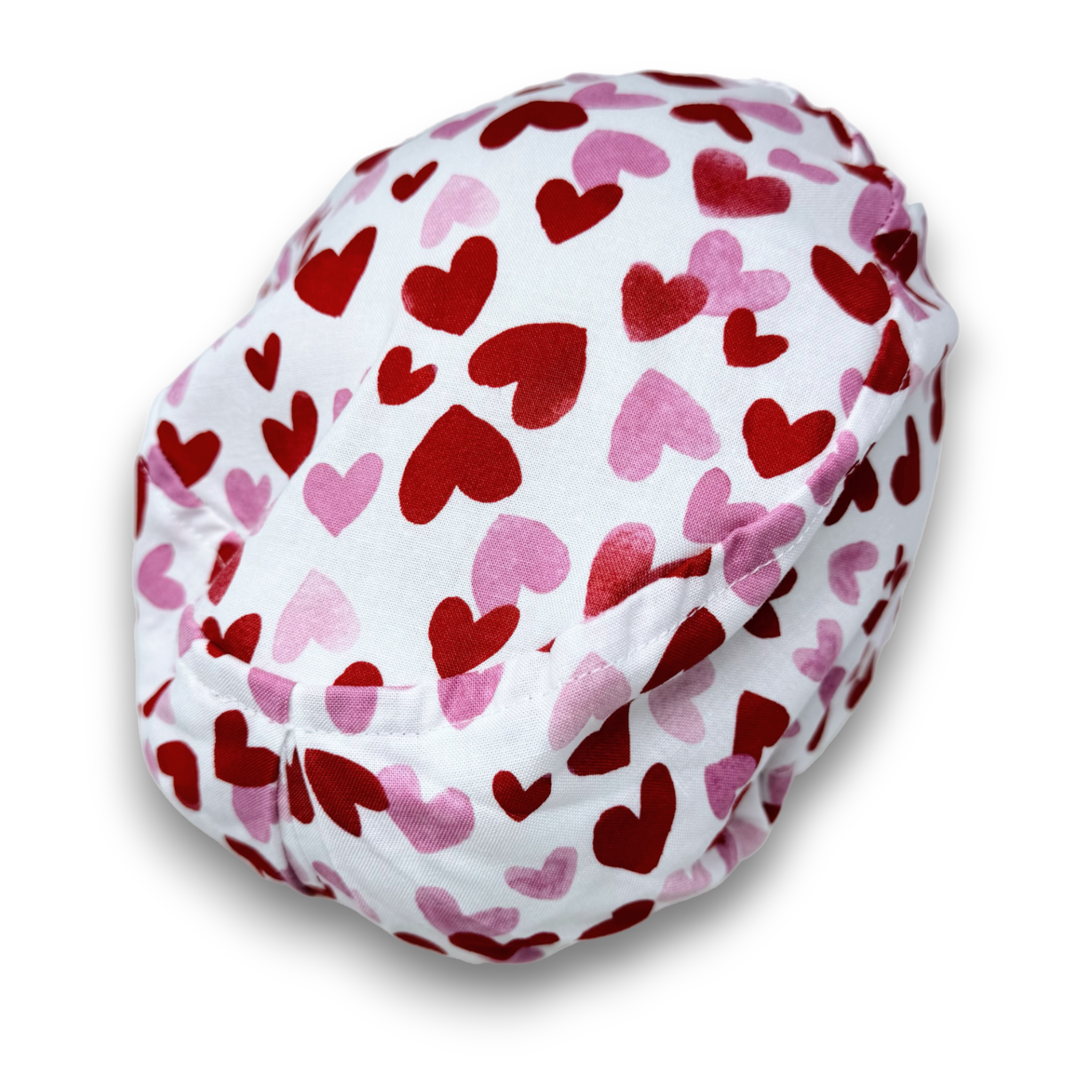Valentine's day Euro Scrub Cap for Women with Satin Lined Option by Paradise Caps.