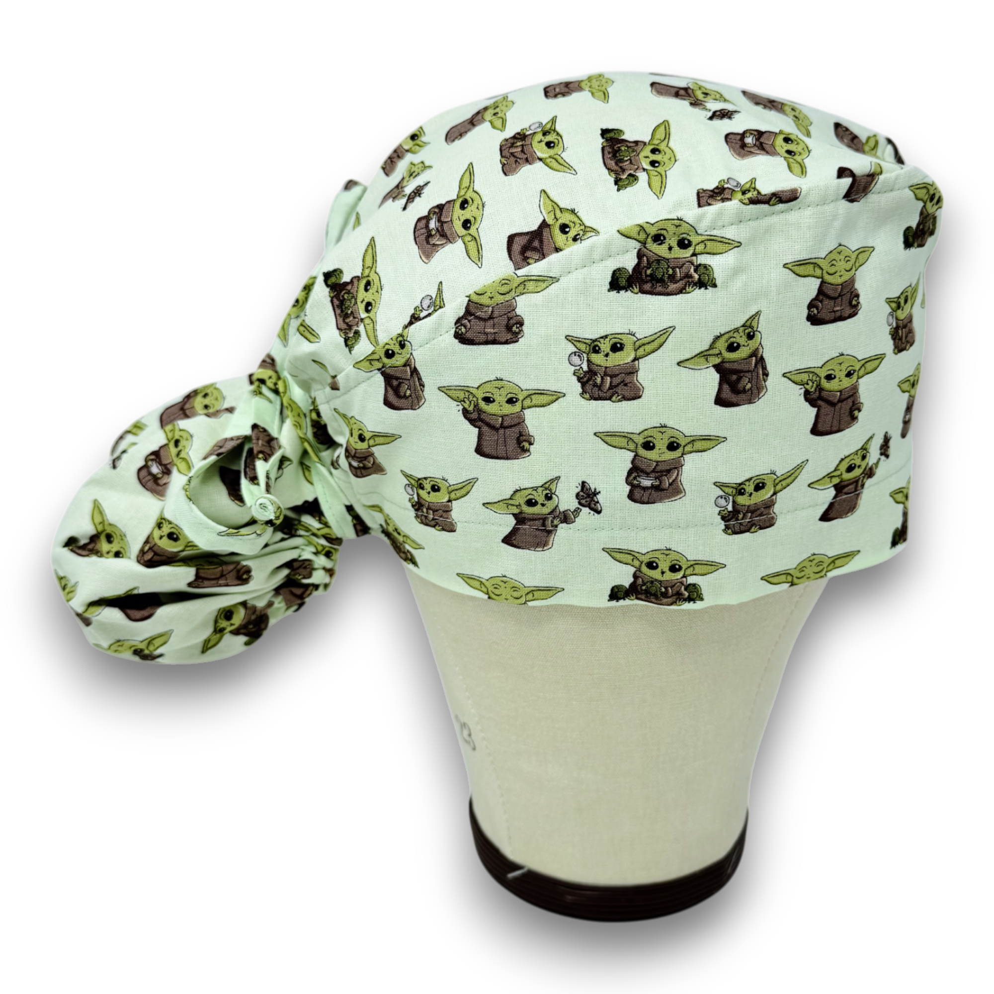 Ponytail scrub cap for women with satin lined option by Paradise Caps.