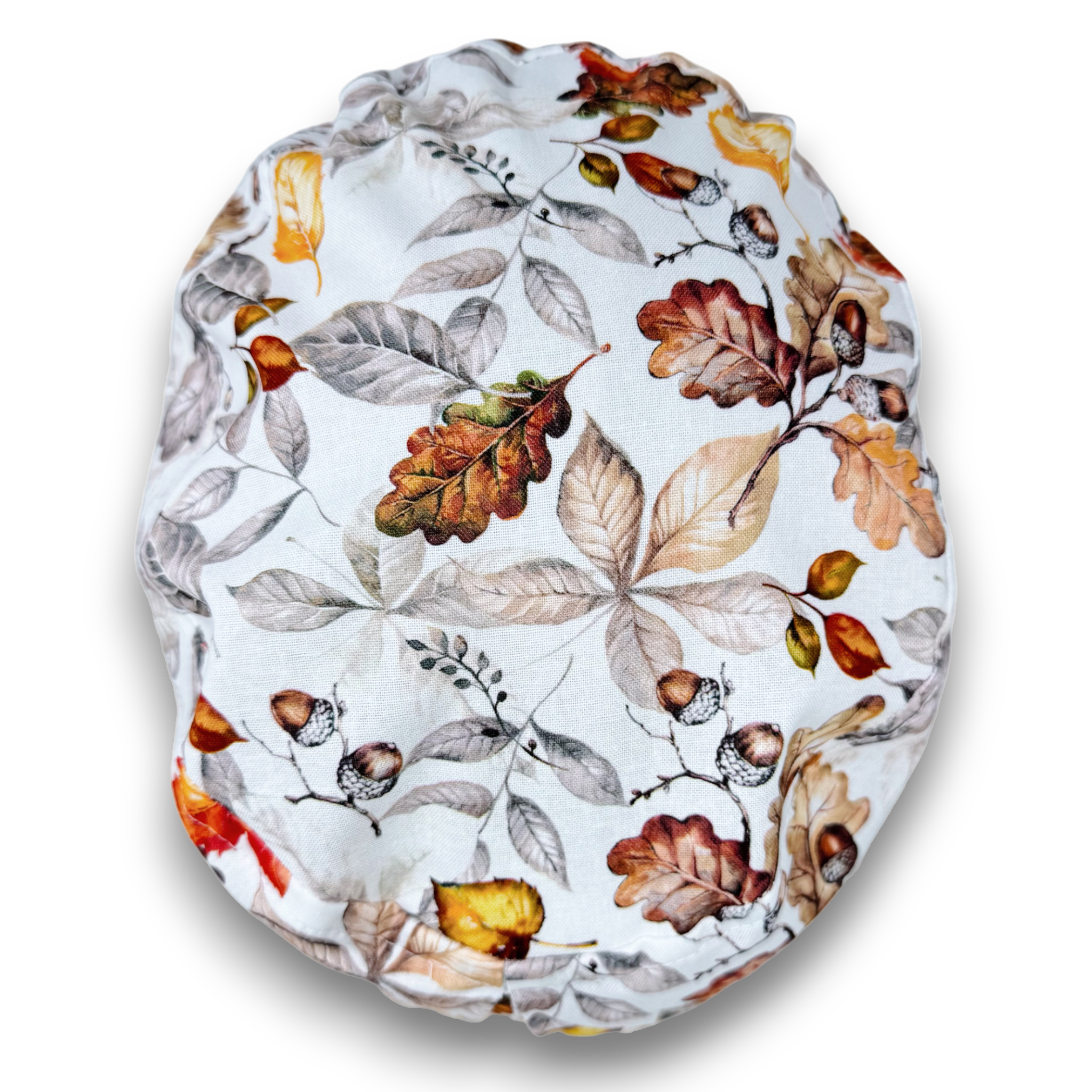 Fall Acorns And Leaves Euro Scrub Cap for Women with Satin Lined Option by Paradise Caps.