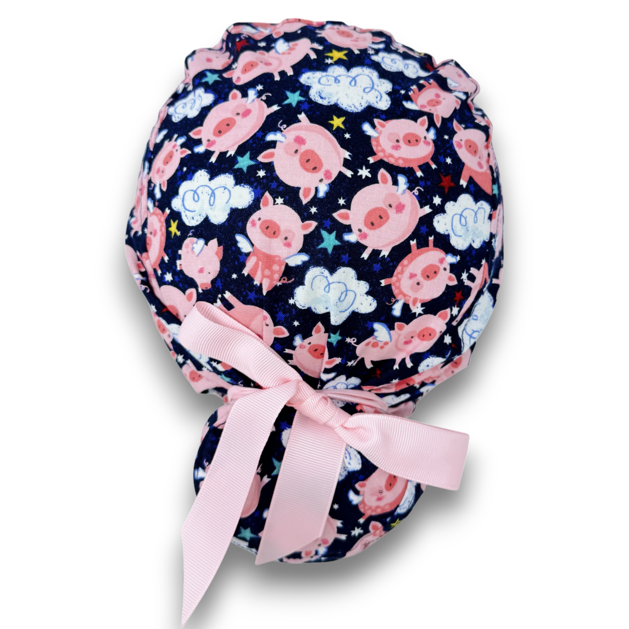 Pig Euro scrub cap with ties for Women by Paradise Caps. Euro PLUS style.