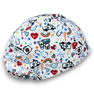 Medical Euro Scrub Cap for Women with Satin Lined Option by Paradise Caps.