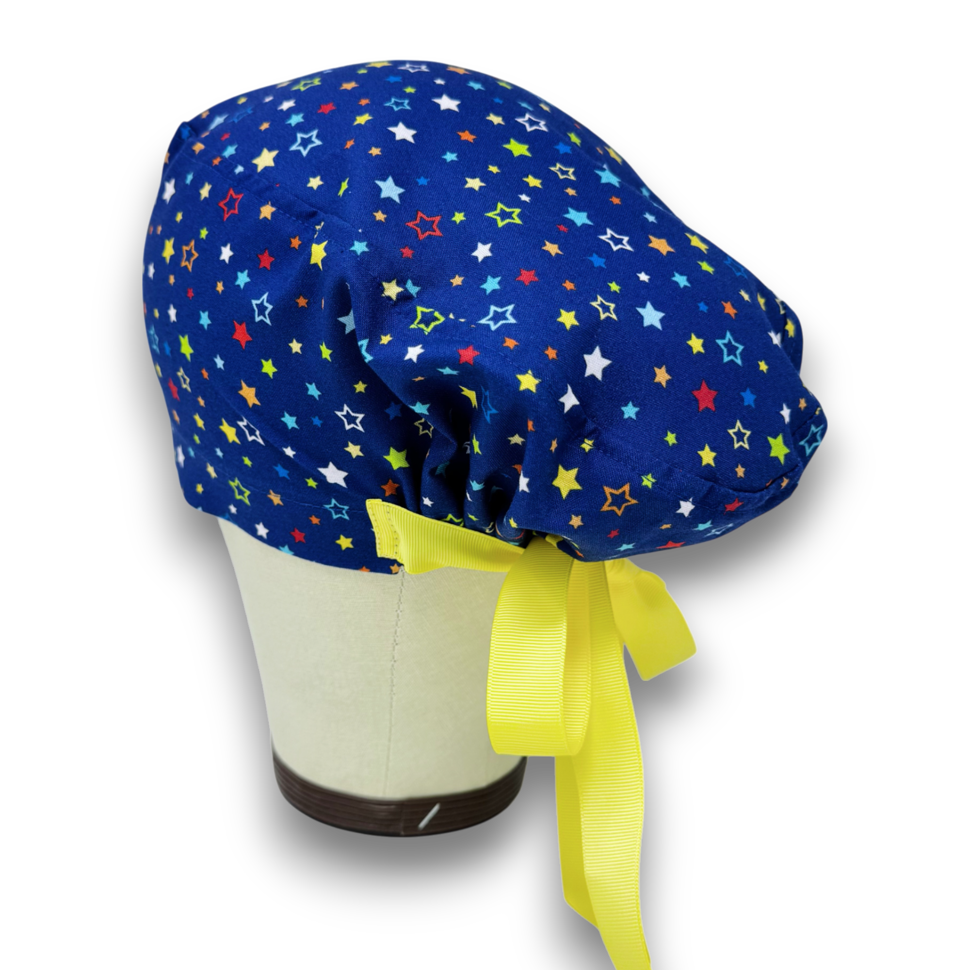 Star Euro scrub cap with ties for Women by Paradise Caps. Euro PLUS style.