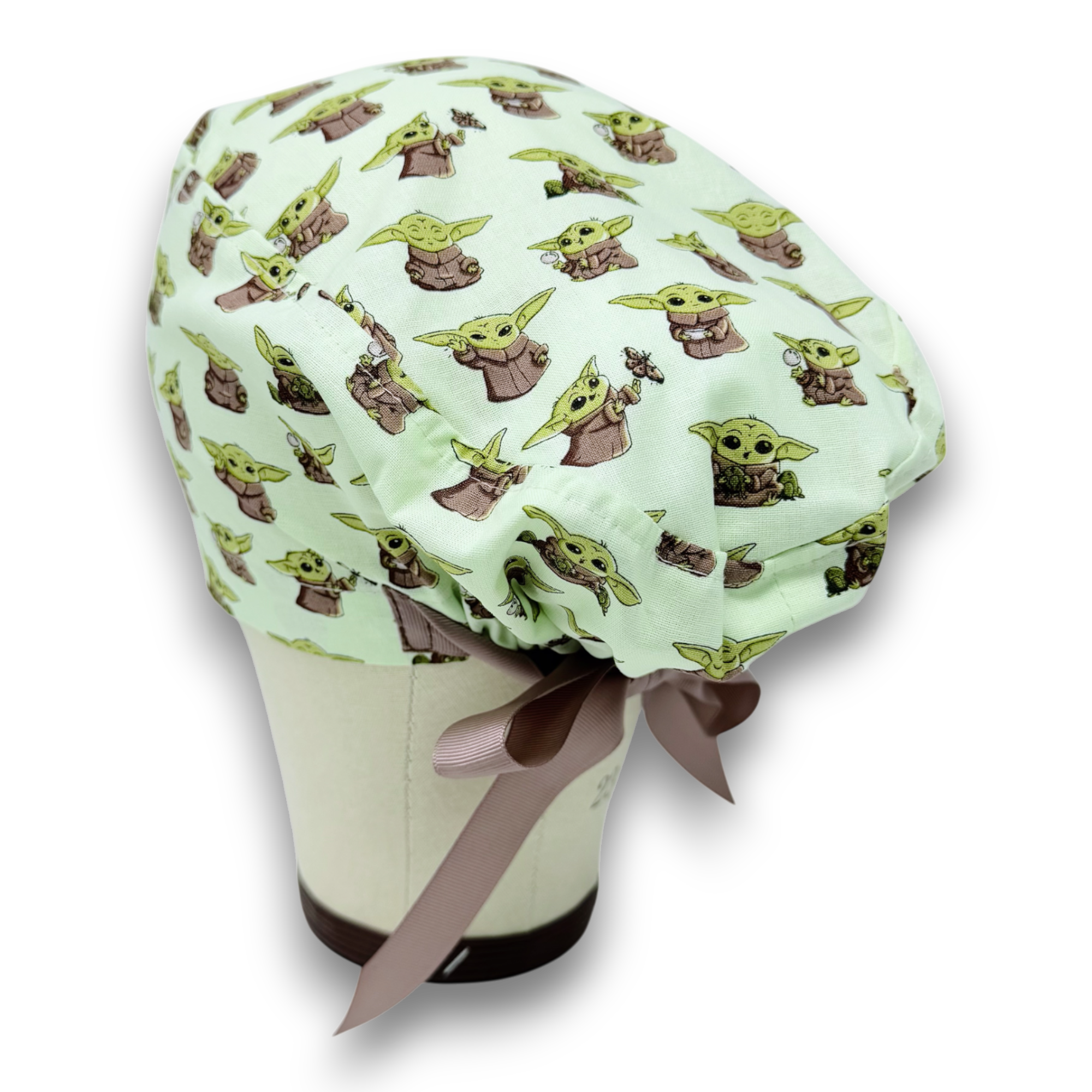 Baby yoda Euro scrub cap with ties for Women by Paradise Caps. Euro PLUS style.