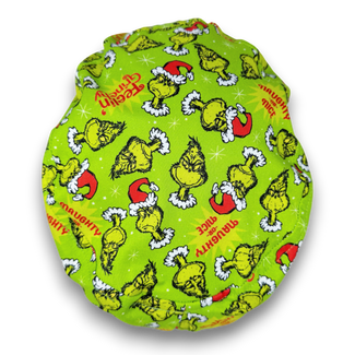 Christmas Euro Scrub Cap for Women with Satin Lined Option by Paradise Caps.