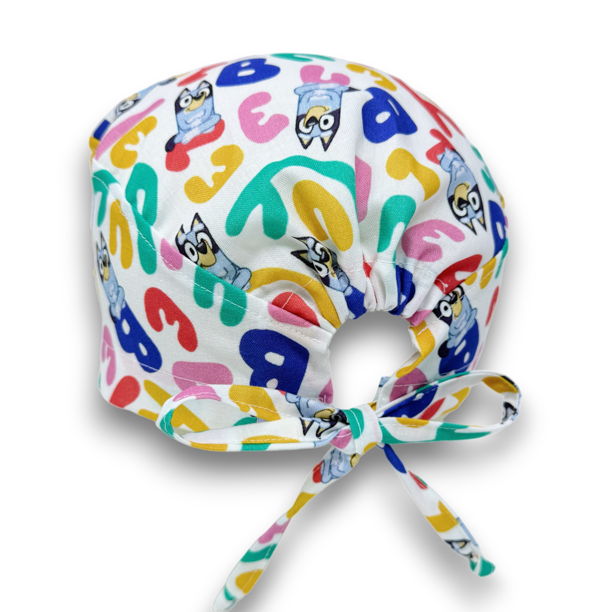 Funny Skull tie-back style surgical scrub cap for men by Paradise Caps.