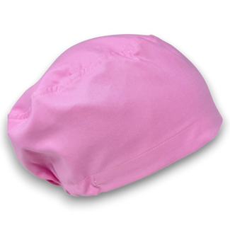 Solid pink Euro Scrub Cap for Women with Satin Lined Option by Paradise Caps.
